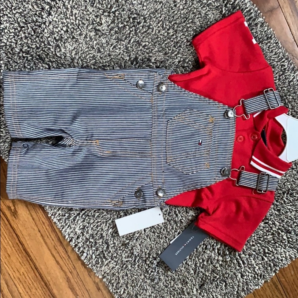 2 Piece Tommy Hilfiger Toddler Overall Shorts